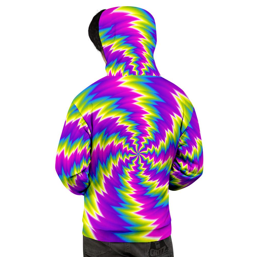 Illusion Optical Psychedelic Radiant Men's Hoodie-grizzshop