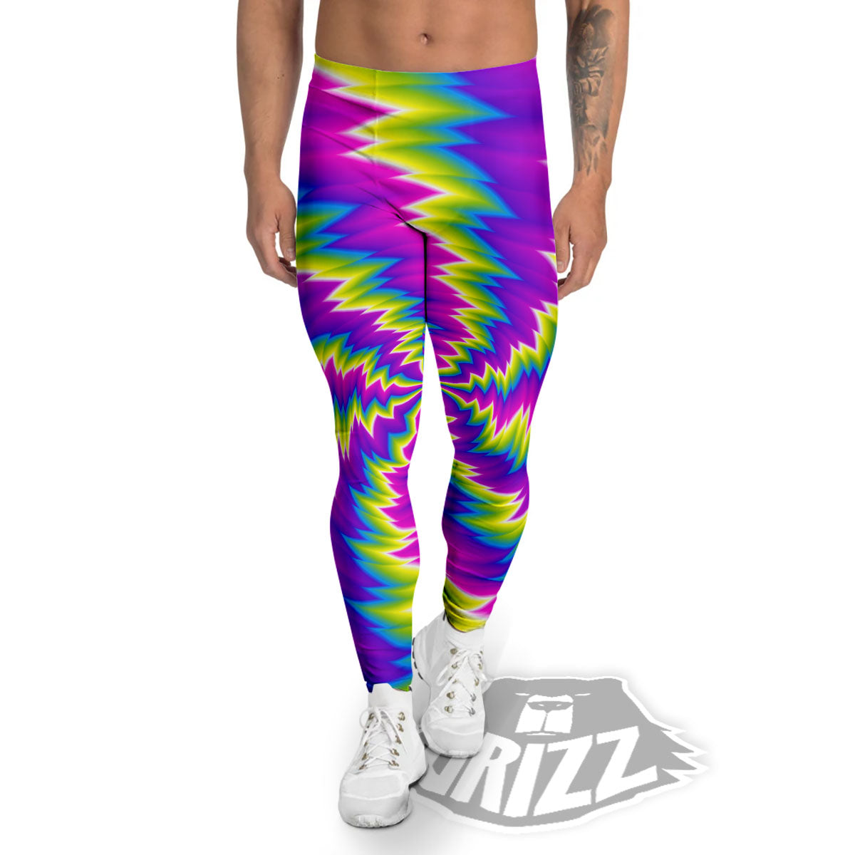 Illusion Optical Psychedelic Radiant Men's Leggings-grizzshop