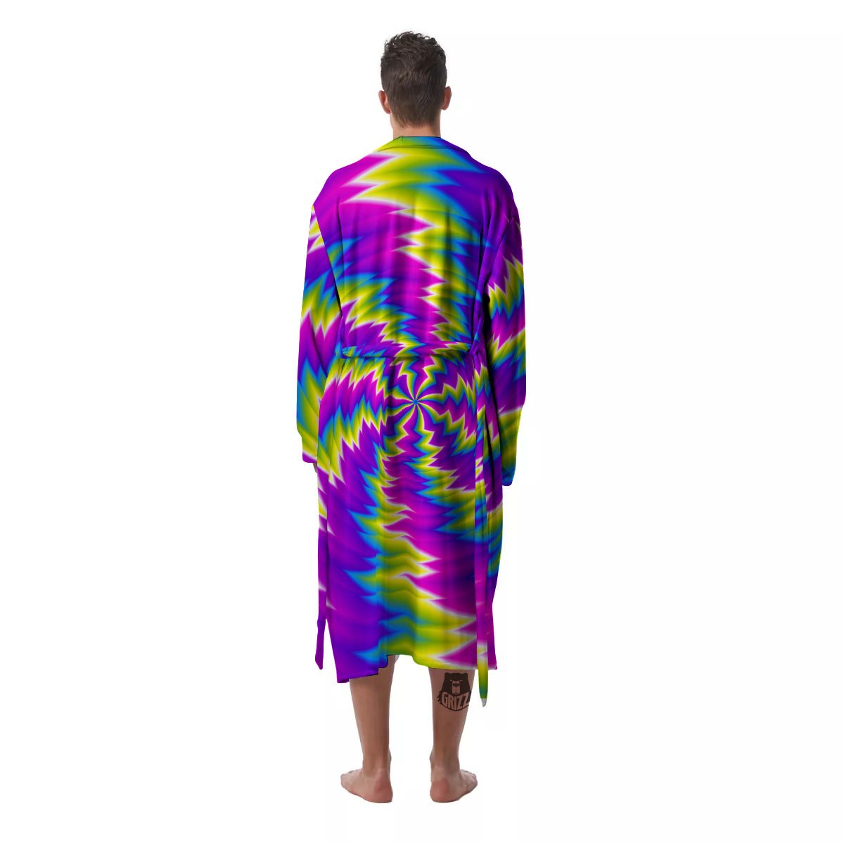 Illusion Optical Psychedelic Radiant Men's Robe-grizzshop