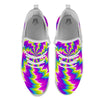 Illusion Optical Psychedelic Radiant White Athletic Shoes-grizzshop