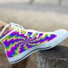 Illusion Optical Psychedelic Radiant White High Top Shoes-grizzshop