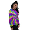 Illusion Optical Psychedelic Radiant Women's Bomber Jacket-grizzshop