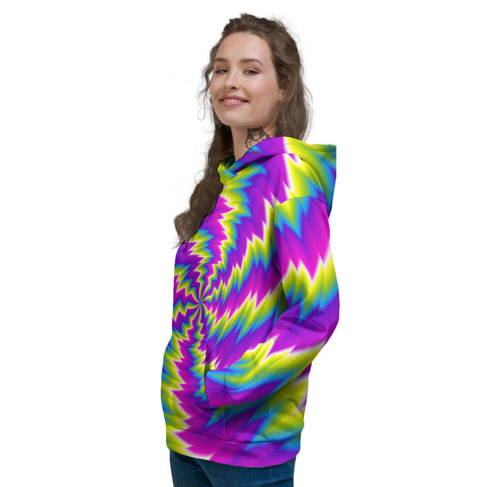 Illusion Optical Psychedelic Radiant Women's Hoodie-grizzshop