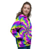 Illusion Optical Psychedelic Radiant Women's Hoodie-grizzshop