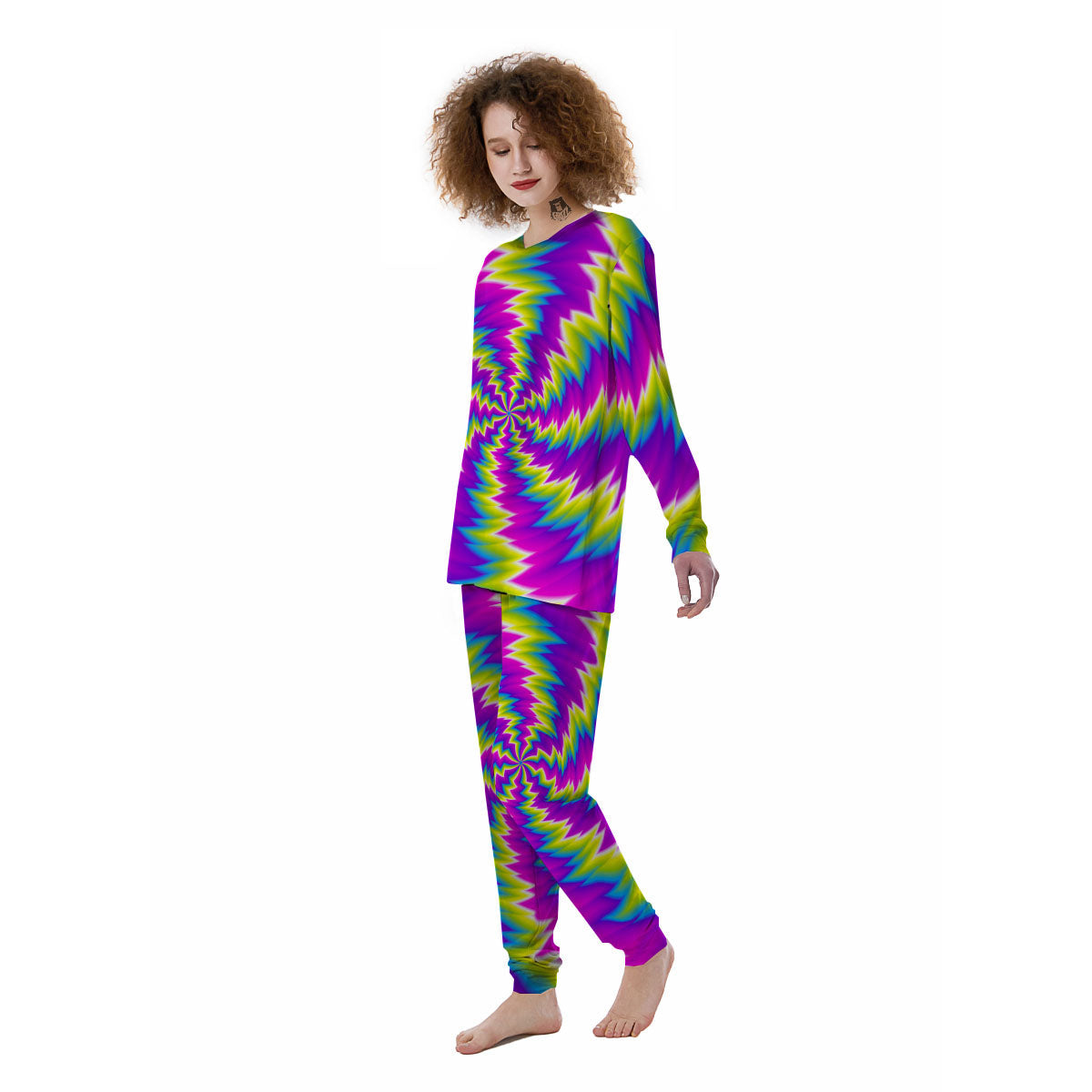 Illusion Optical Psychedelic Radiant Women's Pajamas-grizzshop