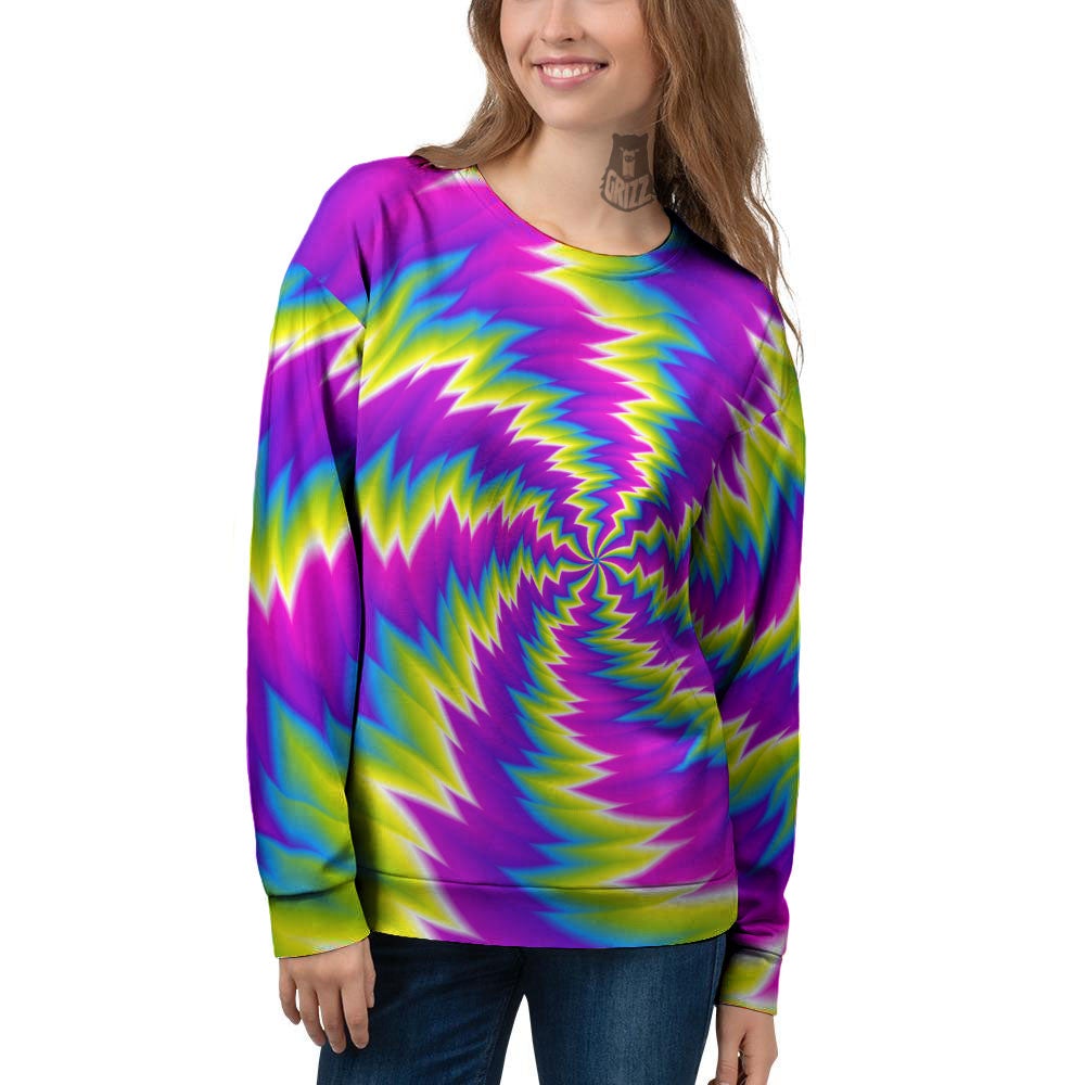 Illusion Optical Psychedelic Radiant Women's Sweatshirt-grizzshop