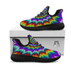 Illusion Optical Psychedelic Spiral Black Athletic Shoes-grizzshop