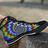 Illusion Optical Psychedelic Spiral Black High Top Shoes-grizzshop