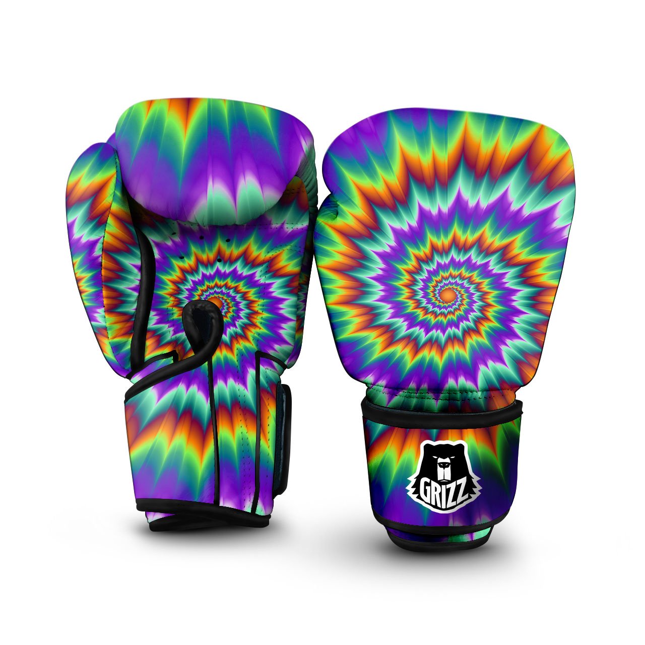 Illusion Optical Psychedelic Spiral Boxing Gloves-grizzshop