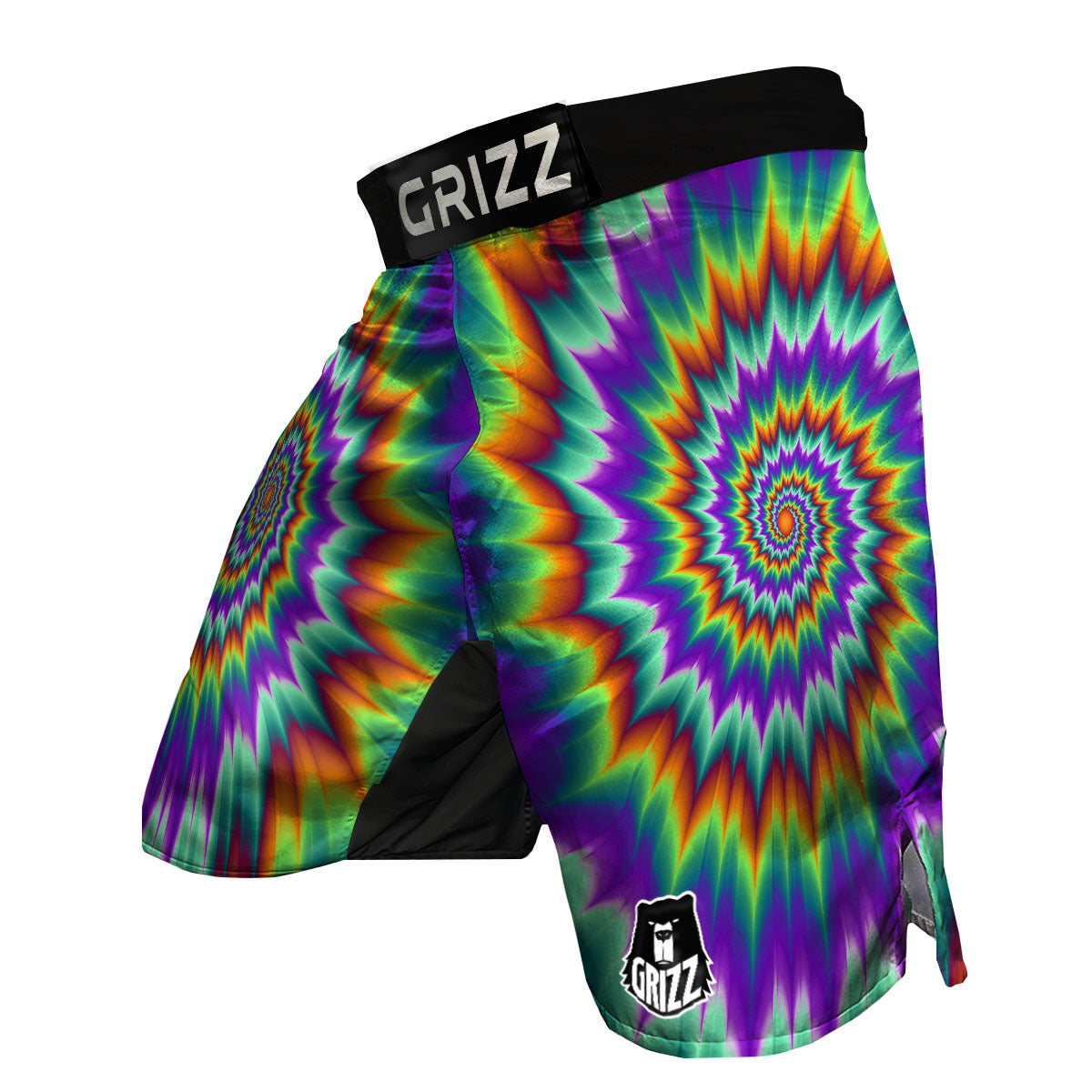 Illusion Optical Psychedelic Spiral MMA Shorts-grizzshop
