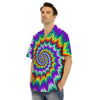 Illusion Optical Psychedelic Spiral Men's Hawaiian Shirt-grizzshop