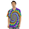 Illusion Optical Psychedelic Spiral Men's Hawaiian Shirt-grizzshop