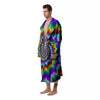 Illusion Optical Psychedelic Spiral Men's Robe-grizzshop