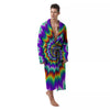 Illusion Optical Psychedelic Spiral Men's Robe-grizzshop