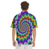 Illusion Optical Psychedelic Spiral Men's Short Sleeve Shirts-grizzshop