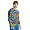 Illusion Optical Psychedelic Spiral Men's Sweatshirt-grizzshop