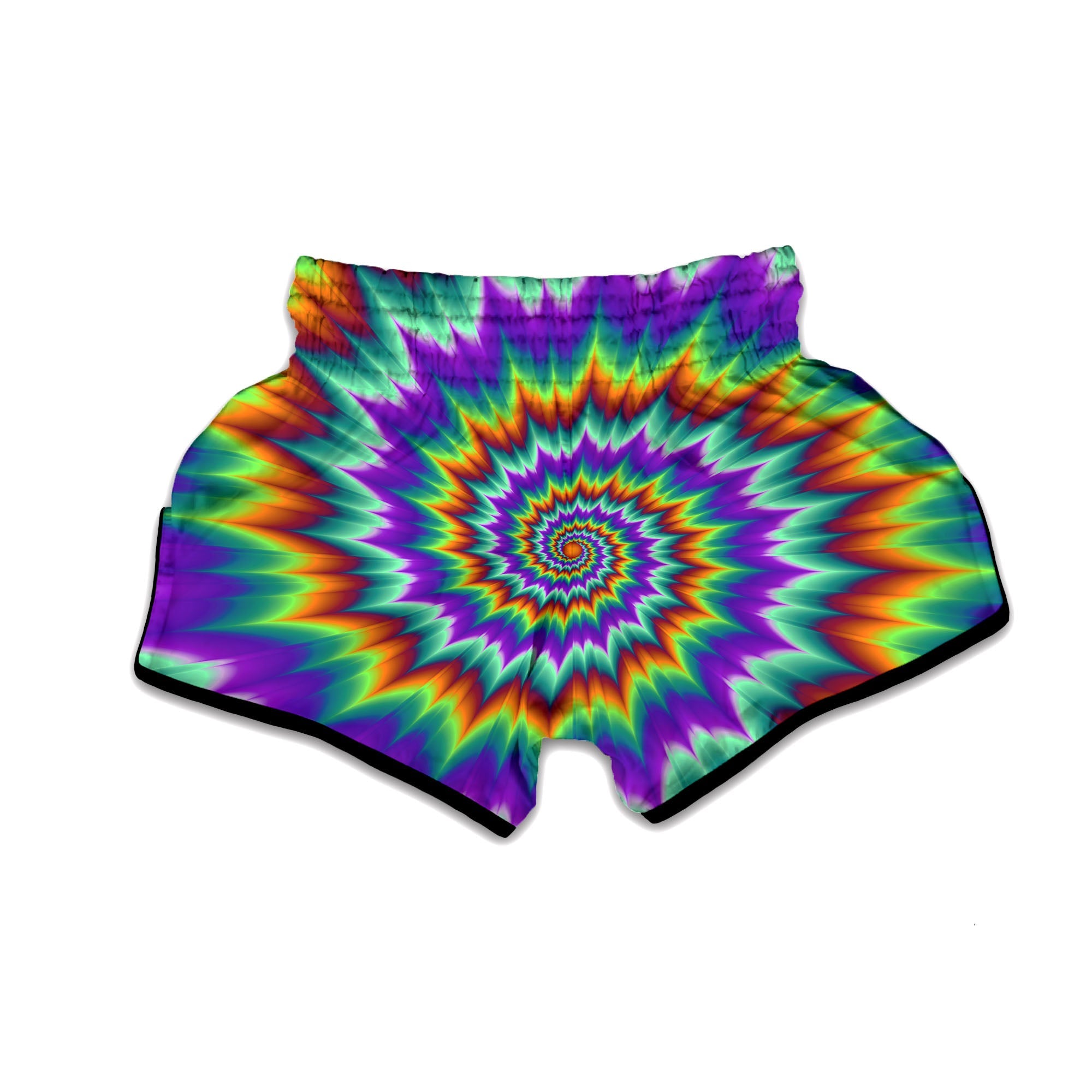 Illusion Optical Psychedelic Spiral Muay Thai Boxing Shorts-grizzshop