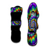 Illusion Optical Psychedelic Spiral Muay Thai Shin Guards-grizzshop