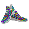 Illusion Optical Psychedelic Spiral White Athletic Shoes-grizzshop