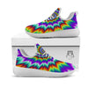 Illusion Optical Psychedelic Spiral White Athletic Shoes-grizzshop