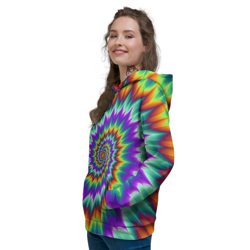 Illusion Optical Psychedelic Spiral Women's Hoodie-grizzshop