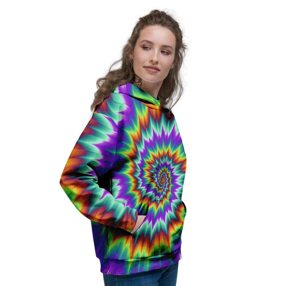 Illusion Optical Psychedelic Spiral Women's Hoodie-grizzshop