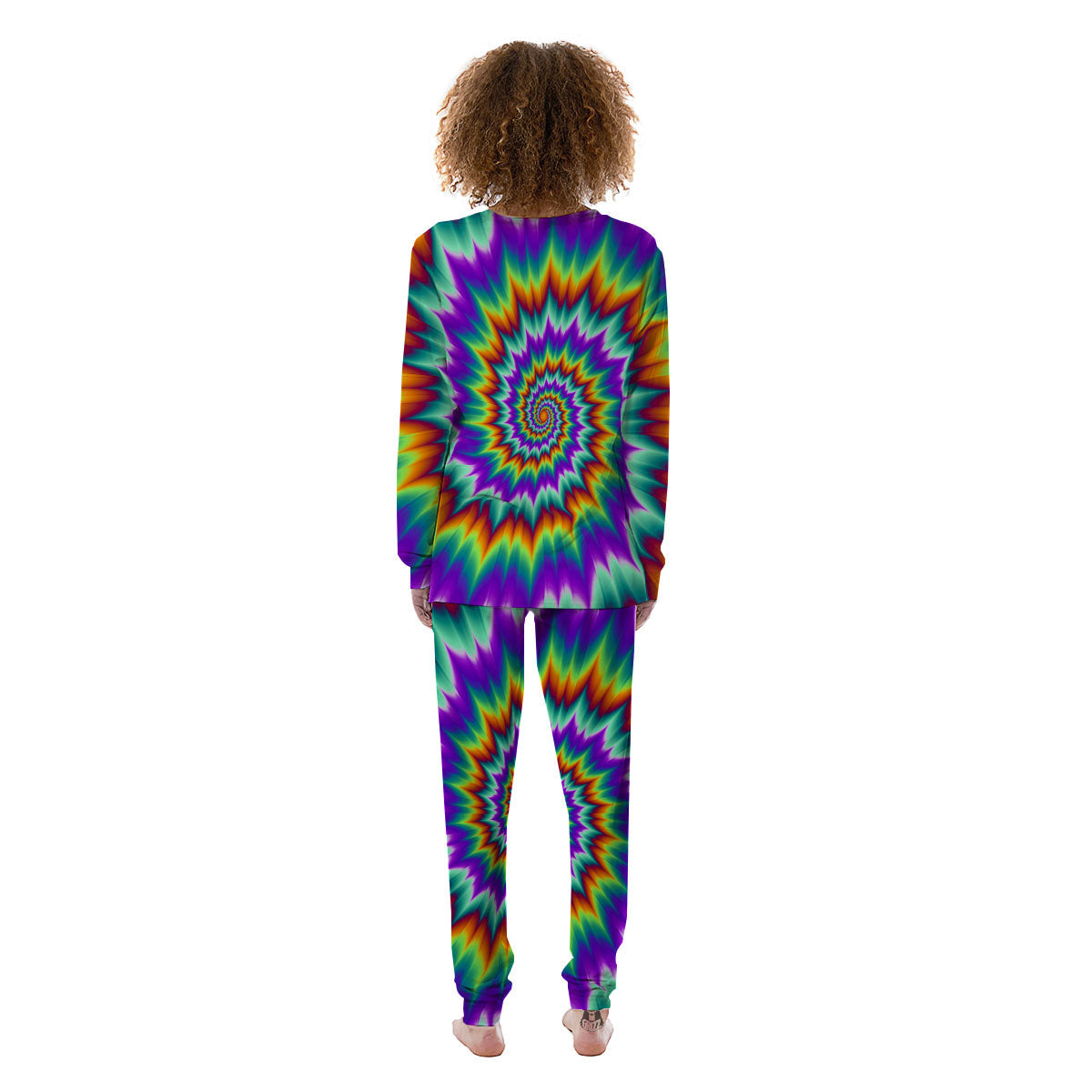 Illusion Optical Psychedelic Spiral Women's Pajamas-grizzshop