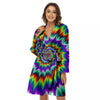 Illusion Optical Psychedelic Spiral Women's Robe-grizzshop