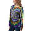 Illusion Optical Psychedelic Spiral Women's Sweatshirt-grizzshop