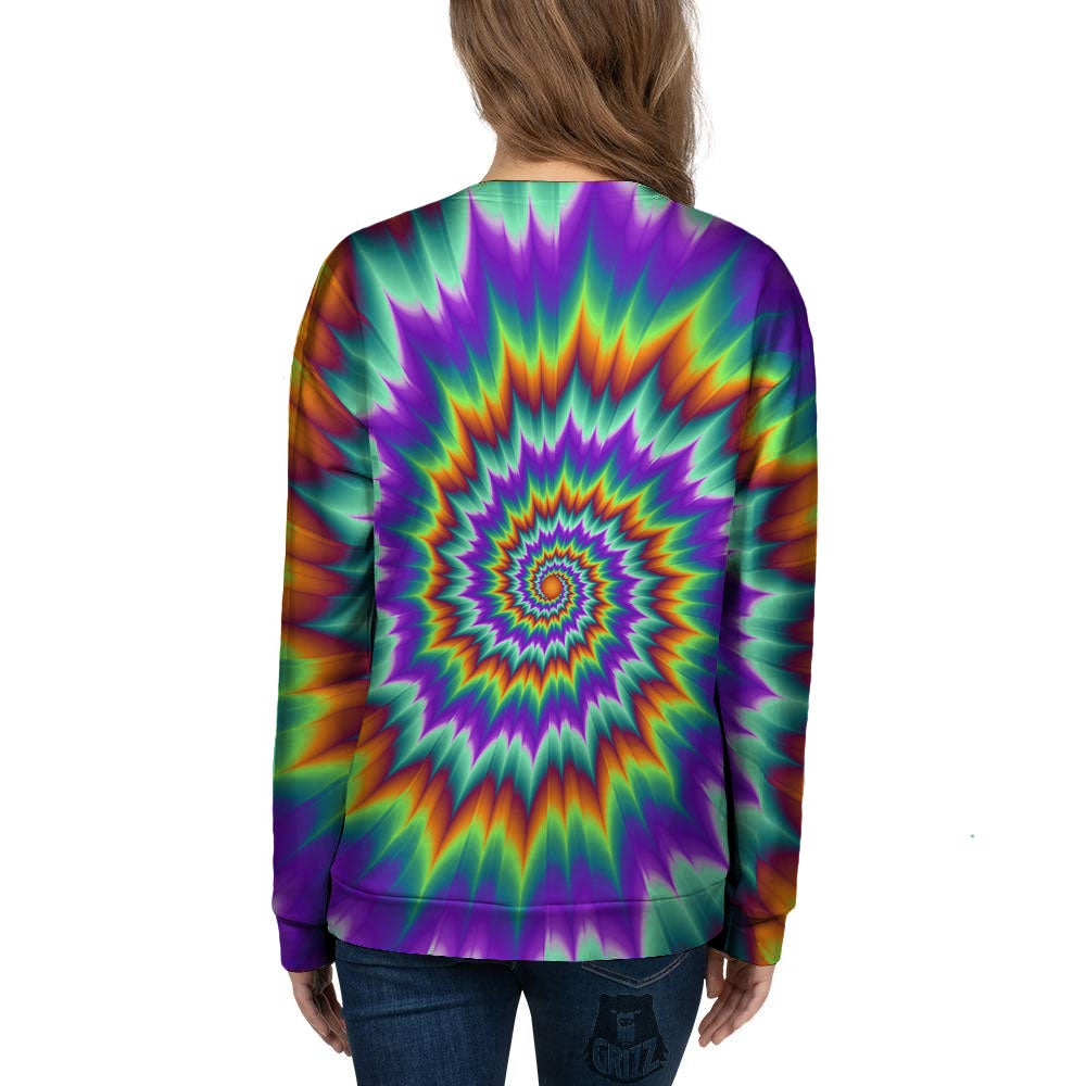 Illusion Optical Psychedelic Spiral Women's Sweatshirt-grizzshop