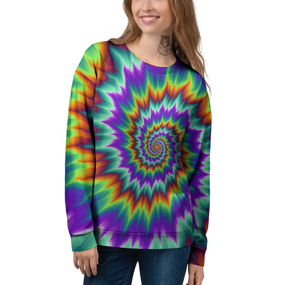 Illusion Optical Psychedelic Spiral Women's Sweatshirt-grizzshop