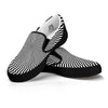 Illusion Optical Psychedelic Web Black Slip On Shoes-grizzshop