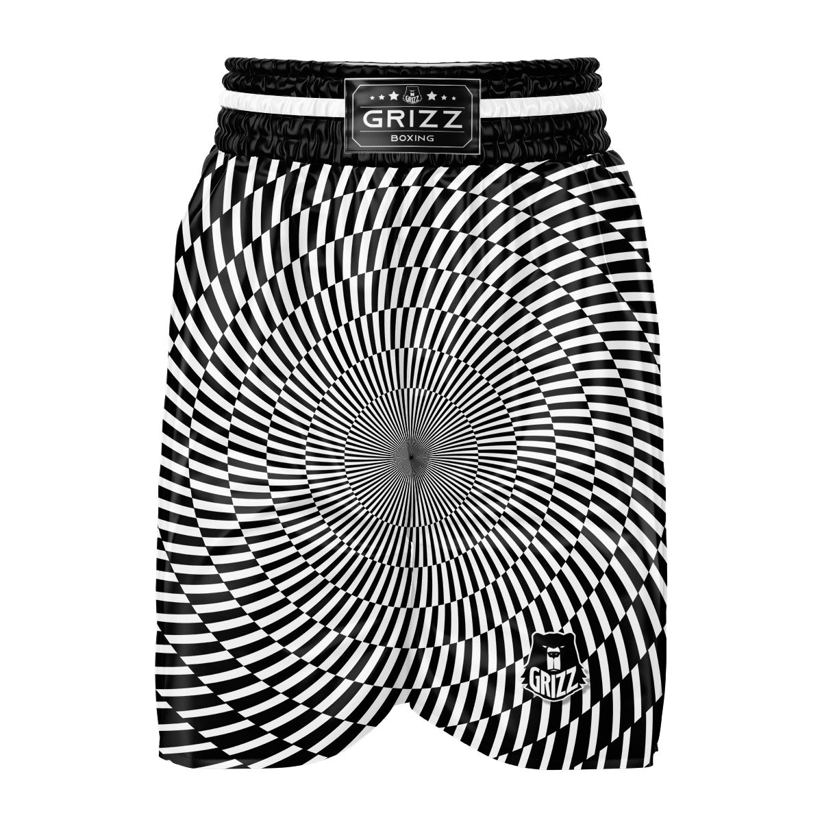 Illusion Optical Psychedelic Web Boxing Shorts-grizzshop
