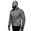 Illusion Optical Psychedelic Web Men's Bomber Jacket-grizzshop