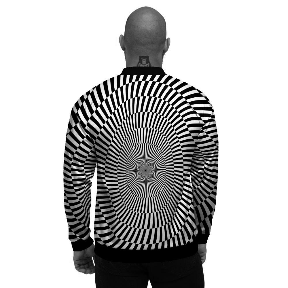 Illusion Optical Psychedelic Web Men's Bomber Jacket-grizzshop