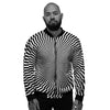 Illusion Optical Psychedelic Web Men's Bomber Jacket-grizzshop