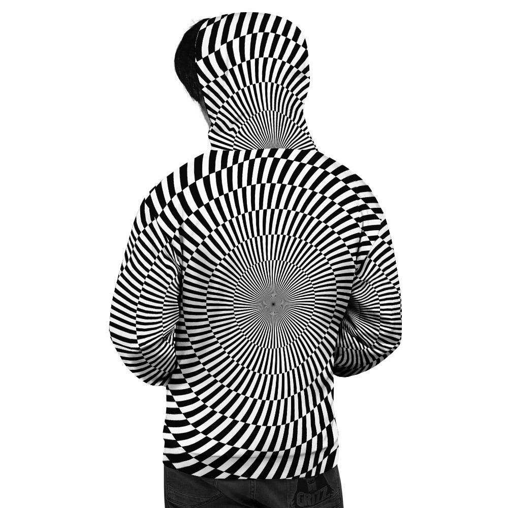 Illusion Optical Psychedelic Web Men's Hoodie-grizzshop