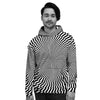 Illusion Optical Psychedelic Web Men's Hoodie-grizzshop