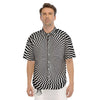 Illusion Optical Psychedelic Web Men's Short Sleeve Shirts-grizzshop