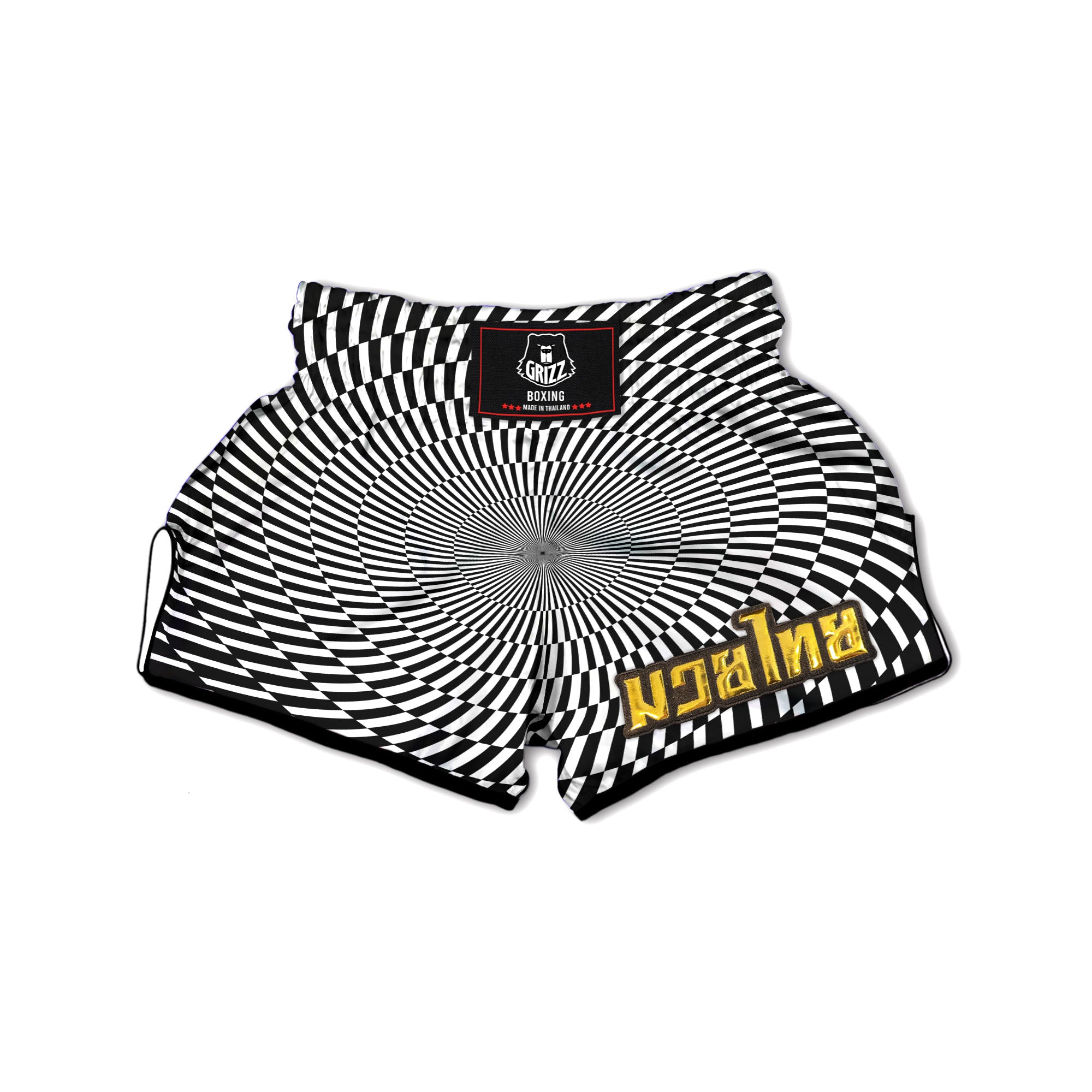 Illusion Optical Psychedelic Web Muay Thai Boxing Shorts-grizzshop