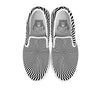 Illusion Optical Psychedelic Web White Slip On Shoes-grizzshop