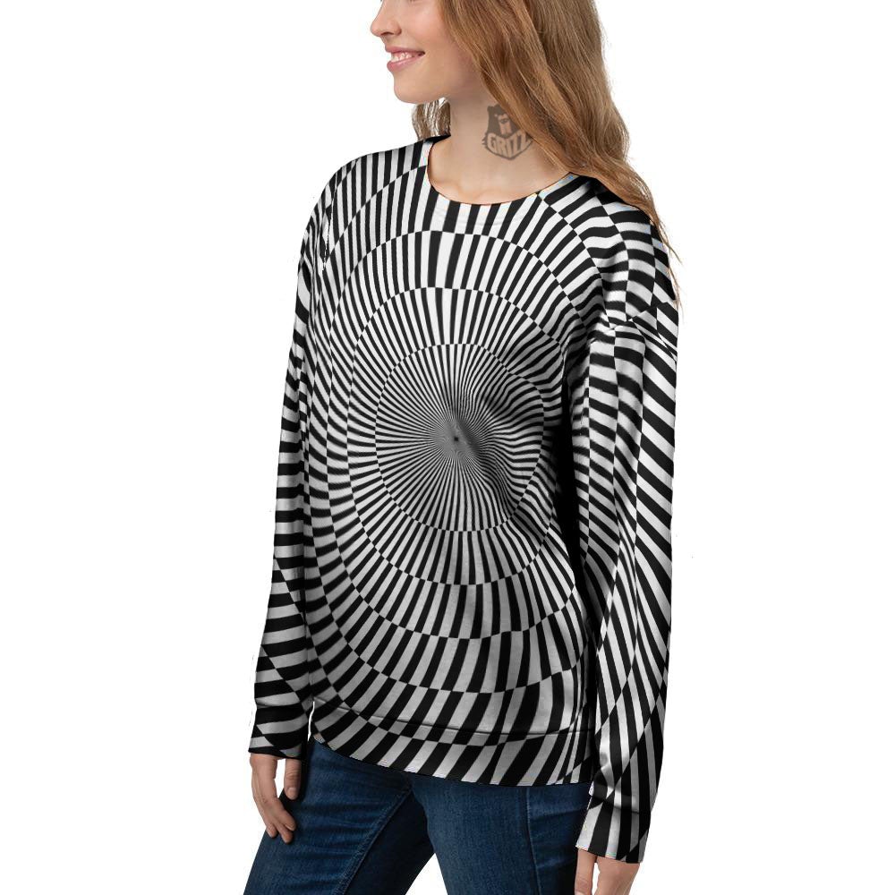 Illusion Optical Psychedelic Web Women's Sweatshirt-grizzshop