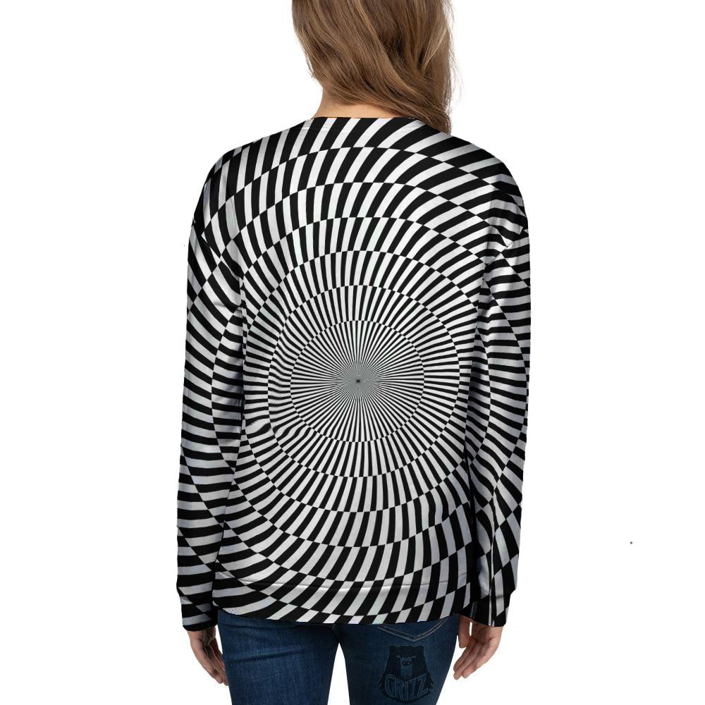 Illusion Optical Psychedelic Web Women's Sweatshirt-grizzshop