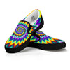 Illusion Optical Rave Psychedelic Black Slip On Shoes-grizzshop