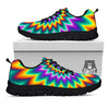 Illusion Optical Rave Psychedelic Black Sneaker-grizzshop