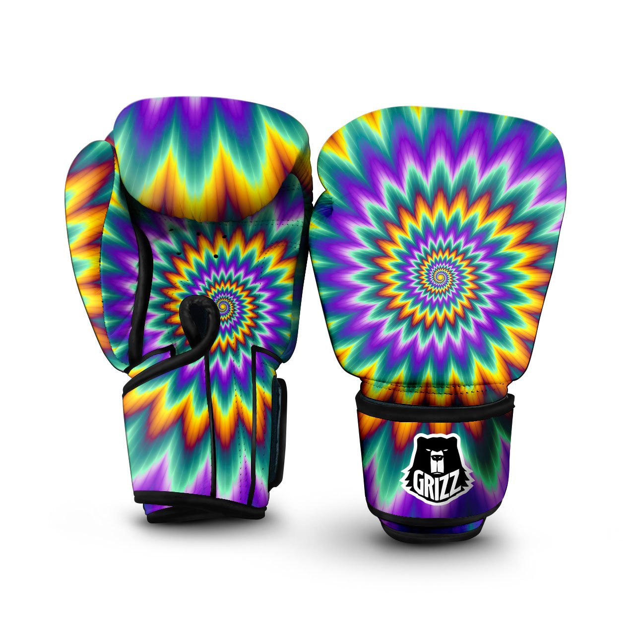 Illusion Optical Rave Psychedelic Boxing Gloves-grizzshop