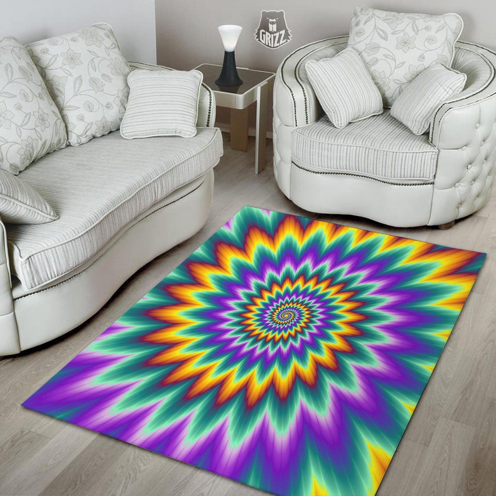 Illusion Optical Rave Psychedelic Floor Mat-grizzshop