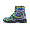 Illusion Optical Rave Psychedelic Leather Boots-grizzshop