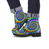 Illusion Optical Rave Psychedelic Leather Boots-grizzshop