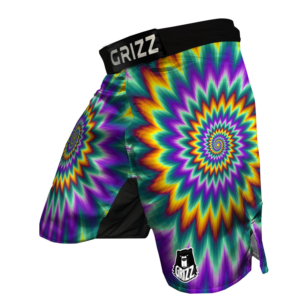 Illusion Optical Rave Psychedelic MMA Shorts-grizzshop